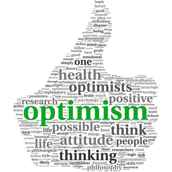 Some benefits of optimism 👍