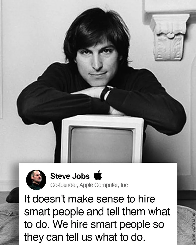 Steve Jobs — The trifecta is not here to tell product team members what to do!